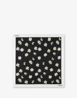 Moschino Allover Daisy Silk Scarf