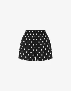 Moschino Allover Polka Dots cotton voile shorts