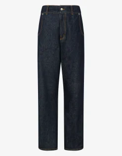 Moschino Blue denim pants Laurel Crown Patch
