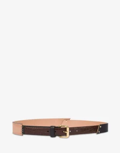 Moschino Calf patchwork belt