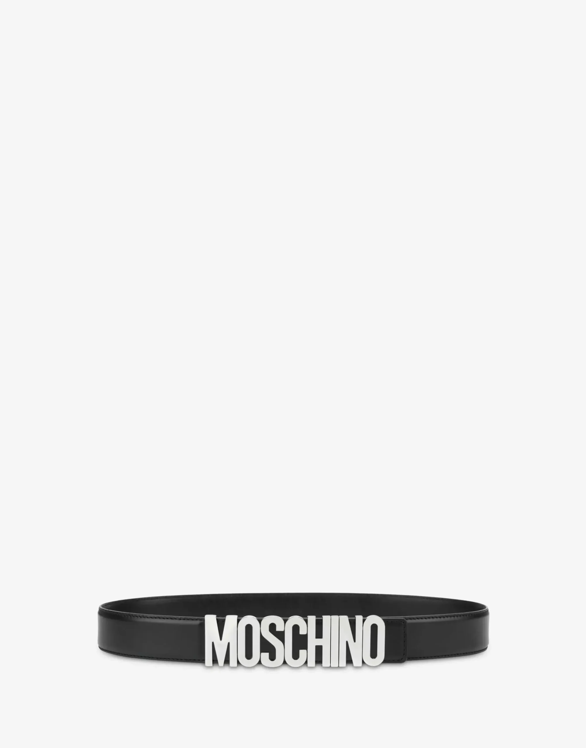 Moschino Calfskin belt with logo