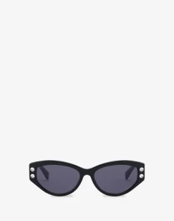 Moschino Cat eye sunglasses with rhinestones