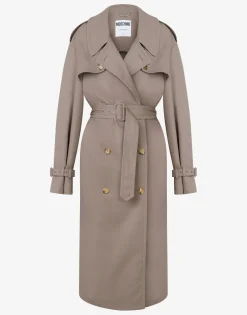 Moschino Cotton and Nylon Gabardine Trench Coat