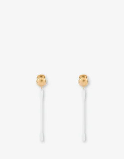 Moschino Cotton Bud Drop Earrings