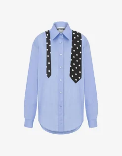 Moschino Cotton Muslin Shirt Tie