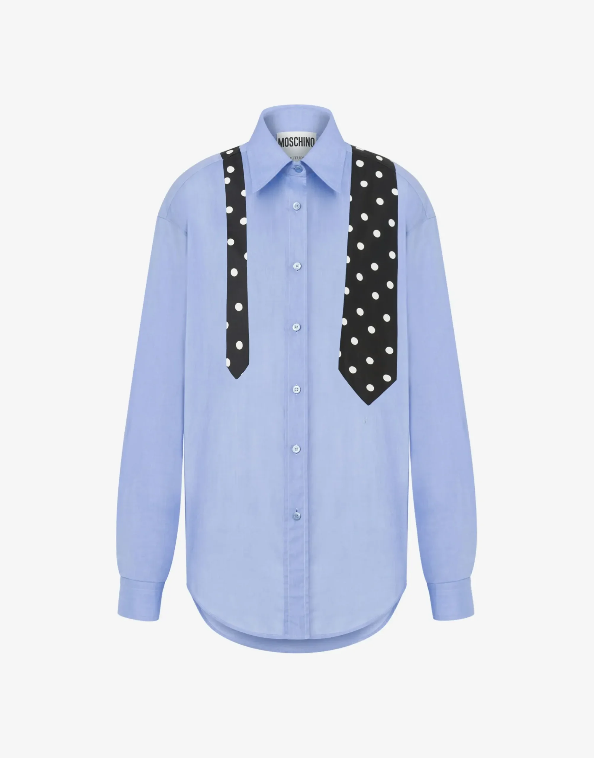 Moschino Cotton Muslin Shirt Tie