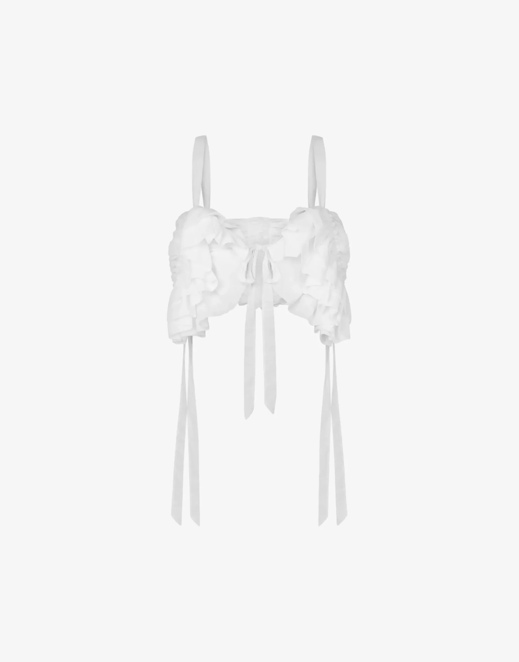 Moschino Cotton voile and silk crop top