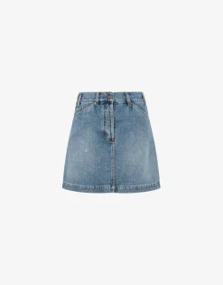 Moschino Denim Mini Skirt Laurel Crown Label
