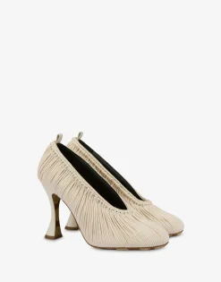 Moschino Duck Waxed Lace Pumps
