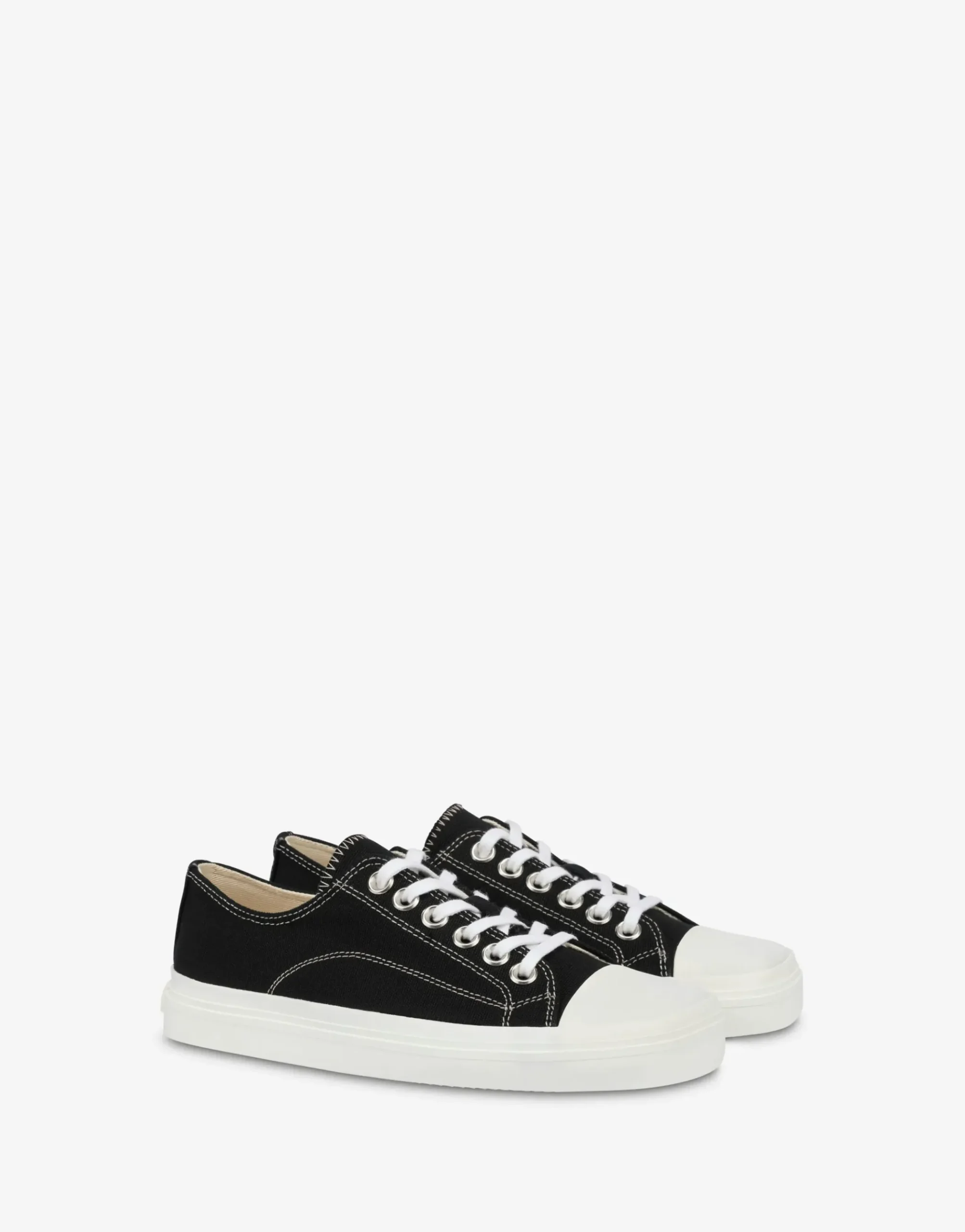 Moschino Edge canvas trainers