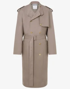 Moschino Gabardine Trench Coat Tailored Twist