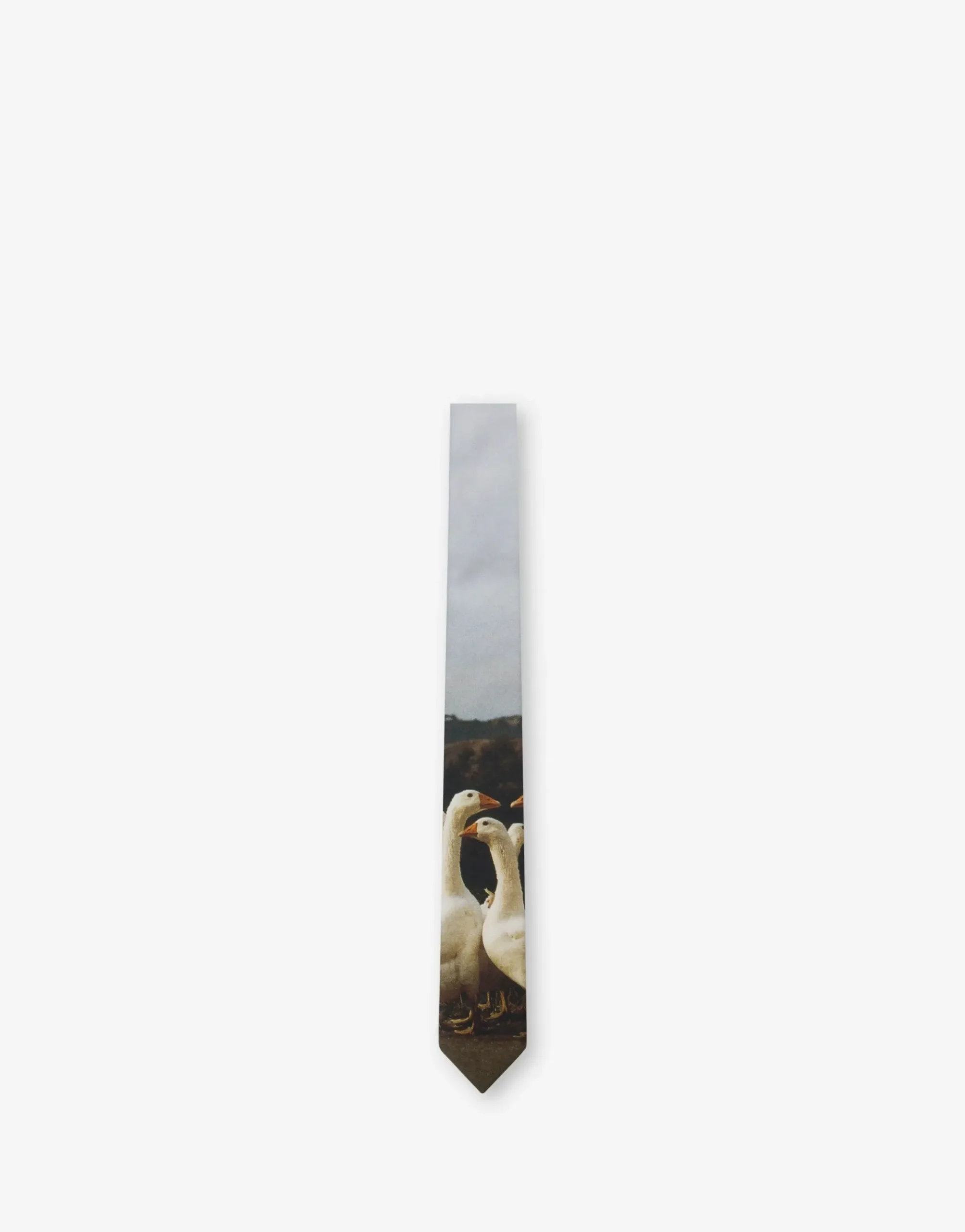 Moschino Goose Print Silk Tie