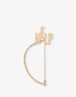 Moschino HELP Chain Brooch