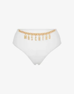 Moschino High-waist Lettering Charm Swim Briefs