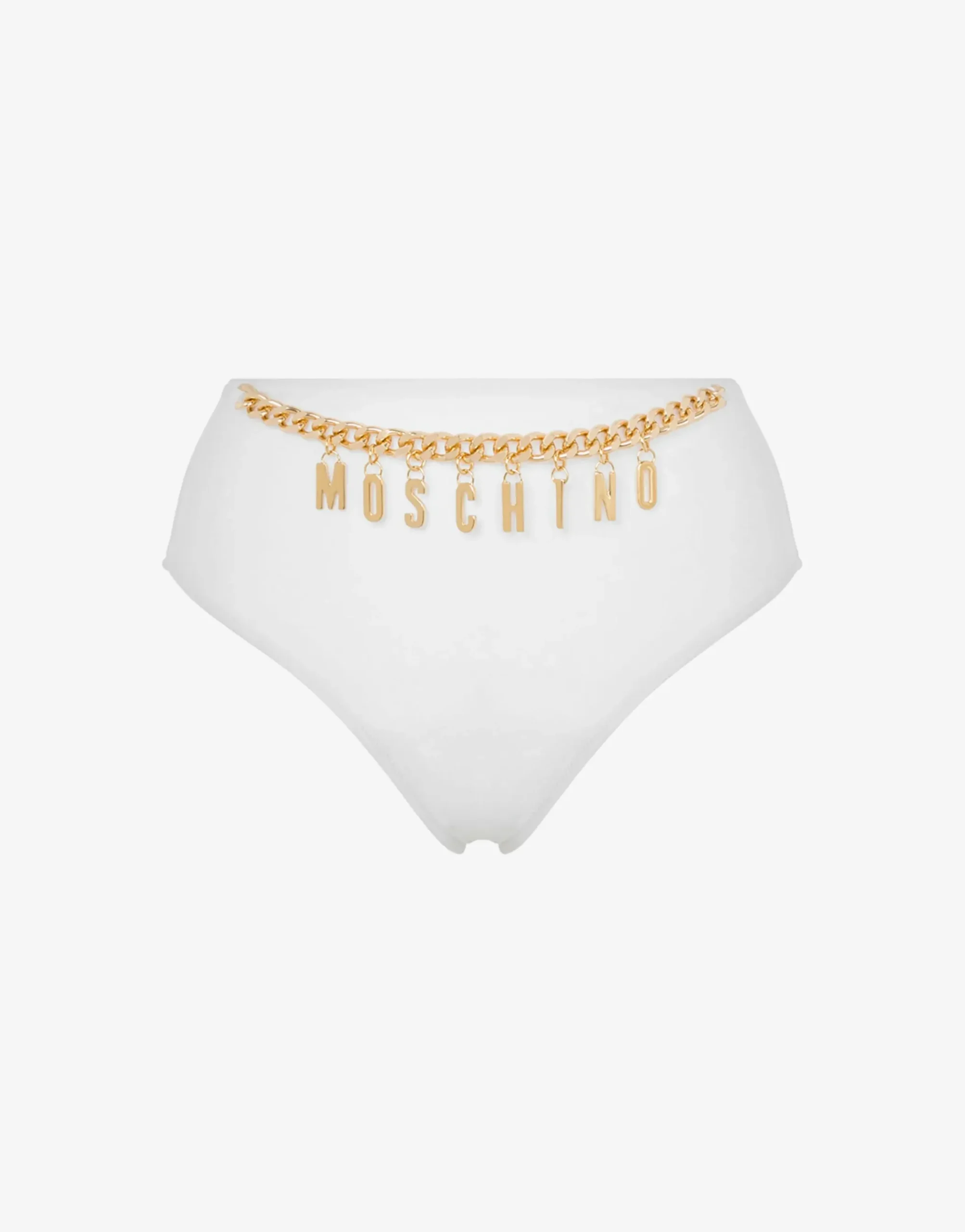Moschino High-waist Lettering Charm Swim Briefs