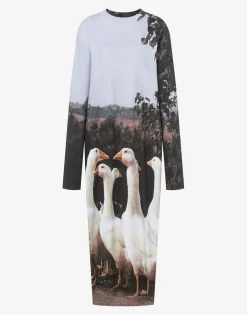 Moschino Interlock Dress Goose Print