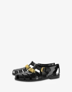 Moschino Jelly sandals with Lettering logo