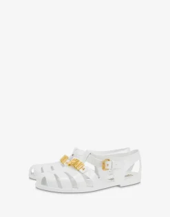 Moschino Jelly sandals with Lettering logo