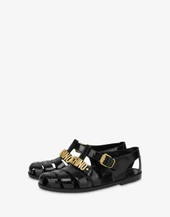 Moschino Jelly sandals with Lettering logo