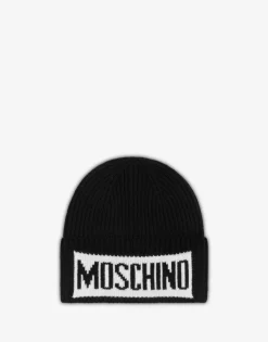 Moschino Knit hat with logo