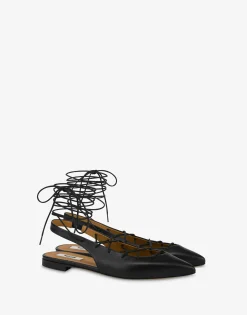 Moschino Laced Ballerinas