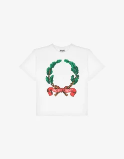 Moschino Laurel Crown maxi jersey t-shirt