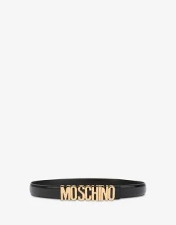 Moschino Leather belt with logo
