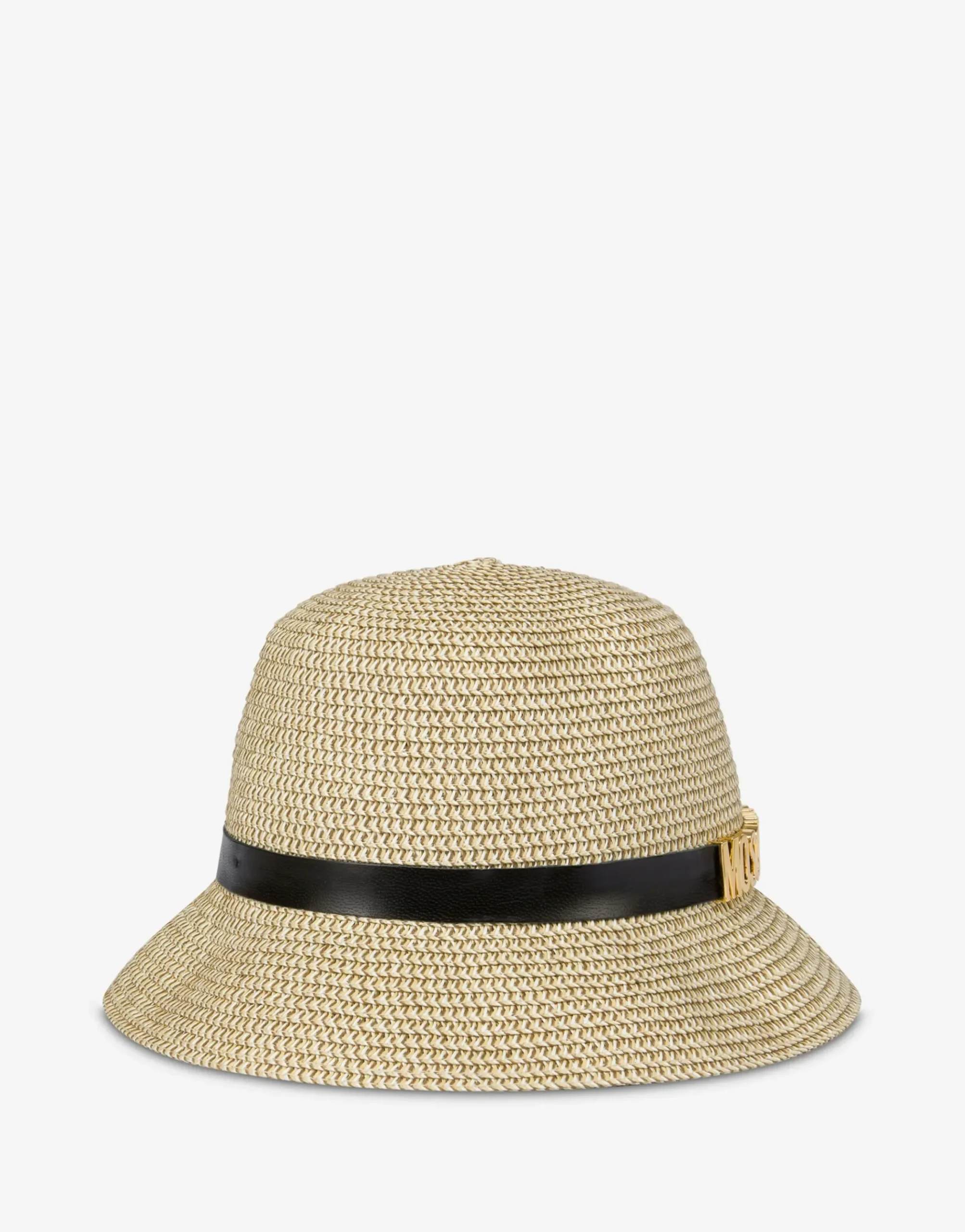 Moschino Lettering Logo raffia hat