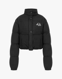 Moschino Lightweight Nylon Down Jacket Laurel Crown Logo
