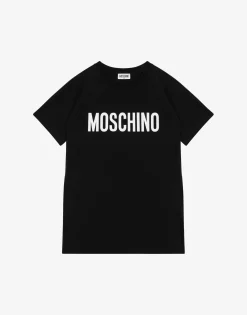 Moschino Logo Print jersey dress