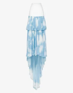 Moschino Long skirt with ""In the Cloud"" print