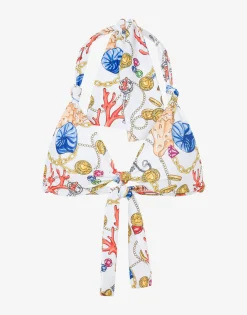 Moschino Marine Print Bikini Top