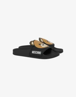 Moschino Maxi Teddy Patch PVC pool sliders