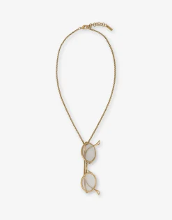 Moschino Necklace with Glasses Pendant