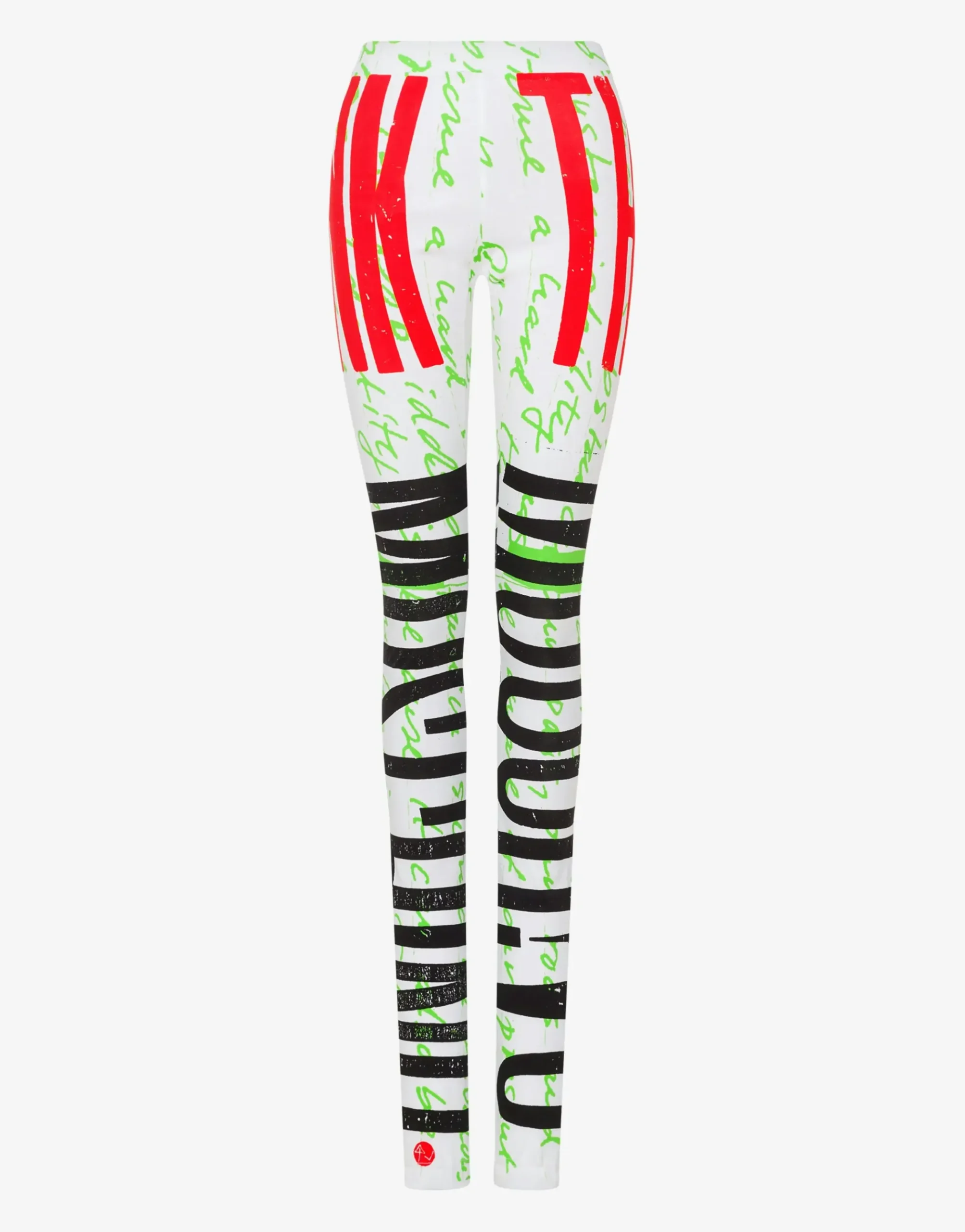 Moschino Organic jersey leggings 'Think Twice'