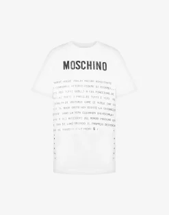 Moschino Organic Jersey T-shirt Archive Message