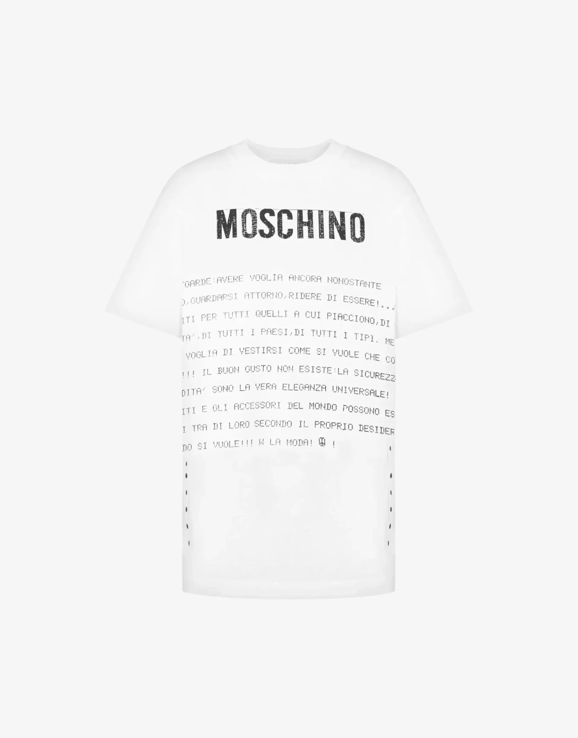 Moschino Organic Jersey T-shirt Archive Message
