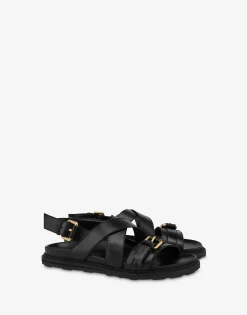 Moschino Sandals in calf leather with buckles