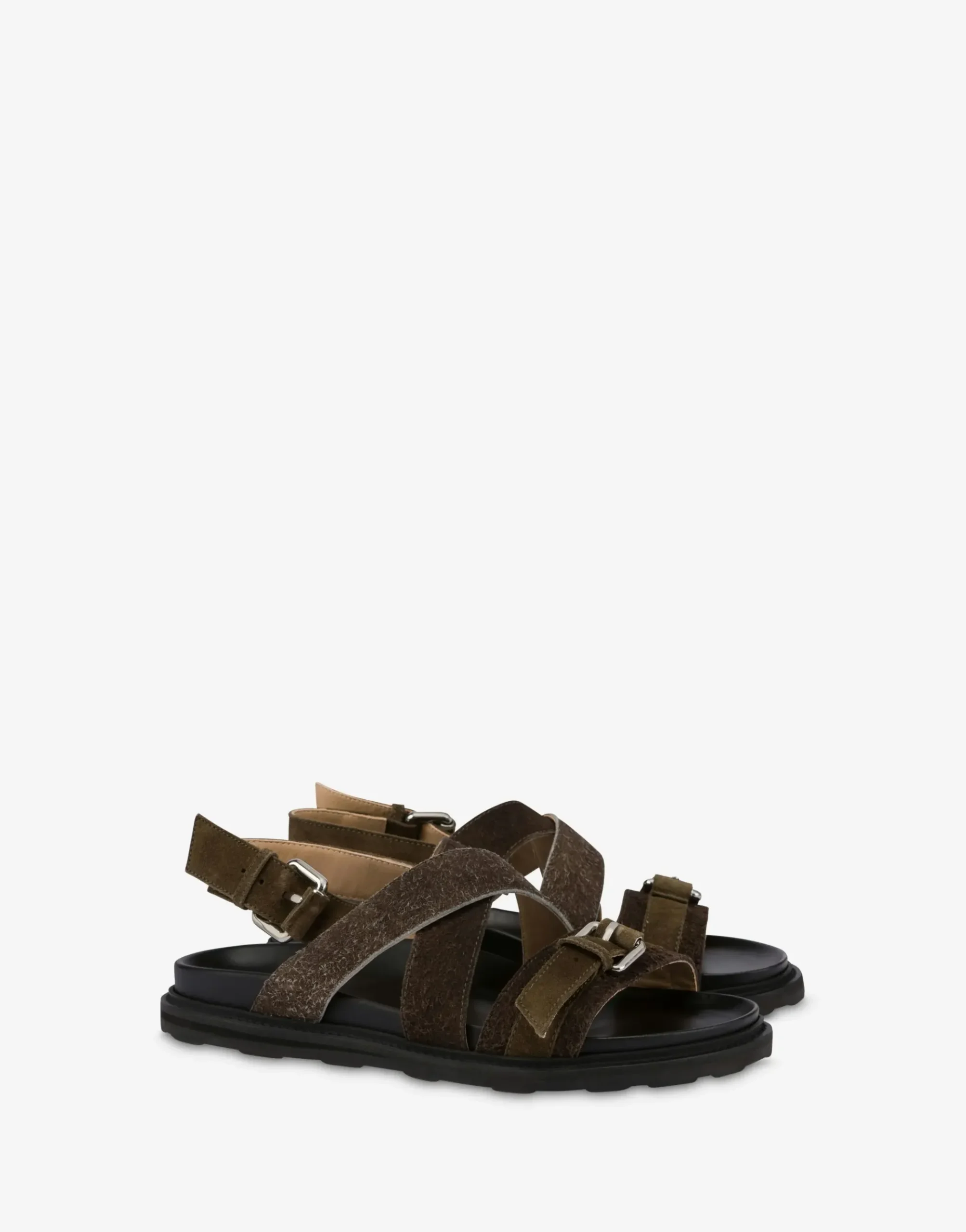Moschino Sandals in suede with buckles