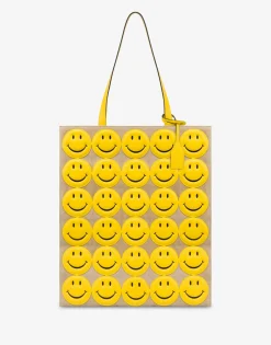 Moschino Shopper in suede Allover Smiley®