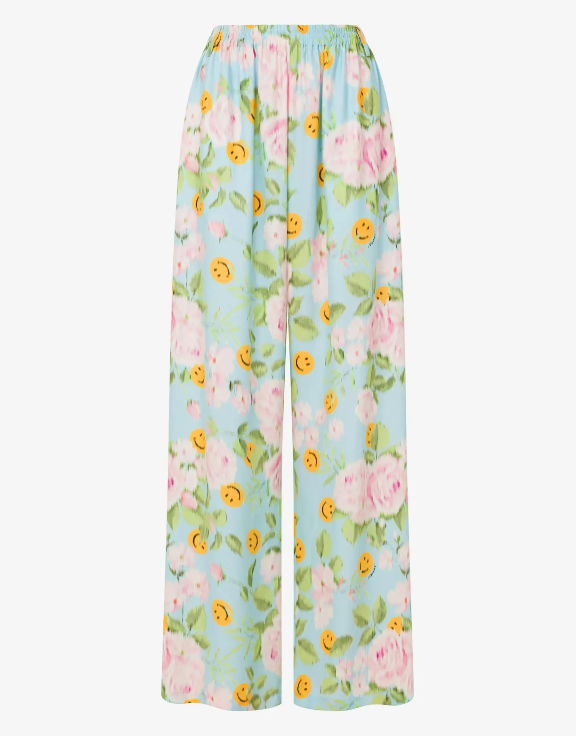 Moschino Silk satin pants Smiley® & Roses