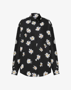 Moschino Silk Twill Shirt Allover Daisy