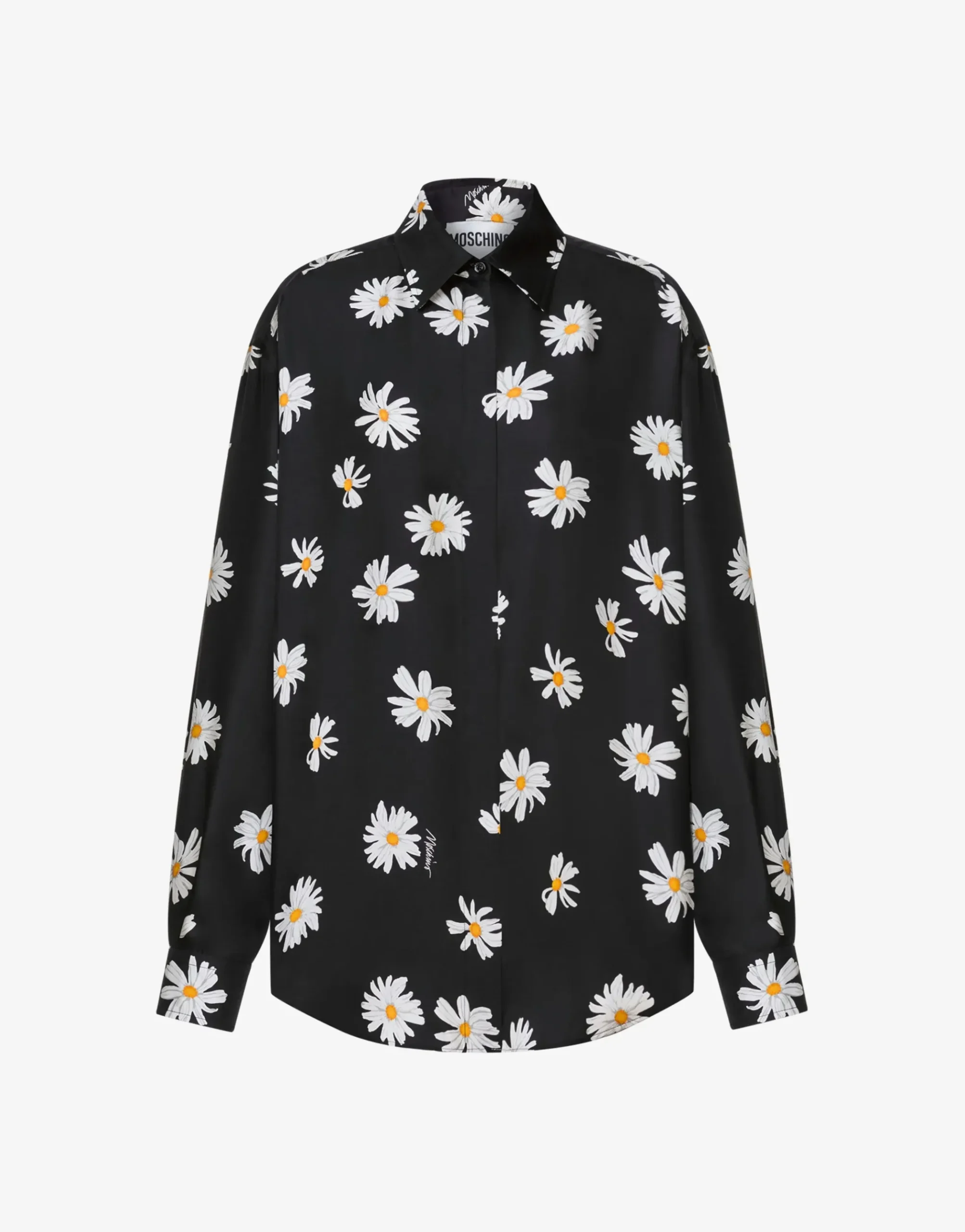 Moschino Silk Twill Shirt Allover Daisy