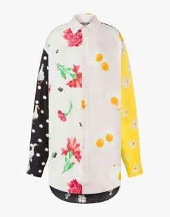 Moschino Silk Twill Shirt Patchwork
