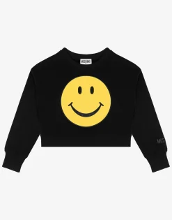 Moschino Smiley® Patch cotton sweatshirt