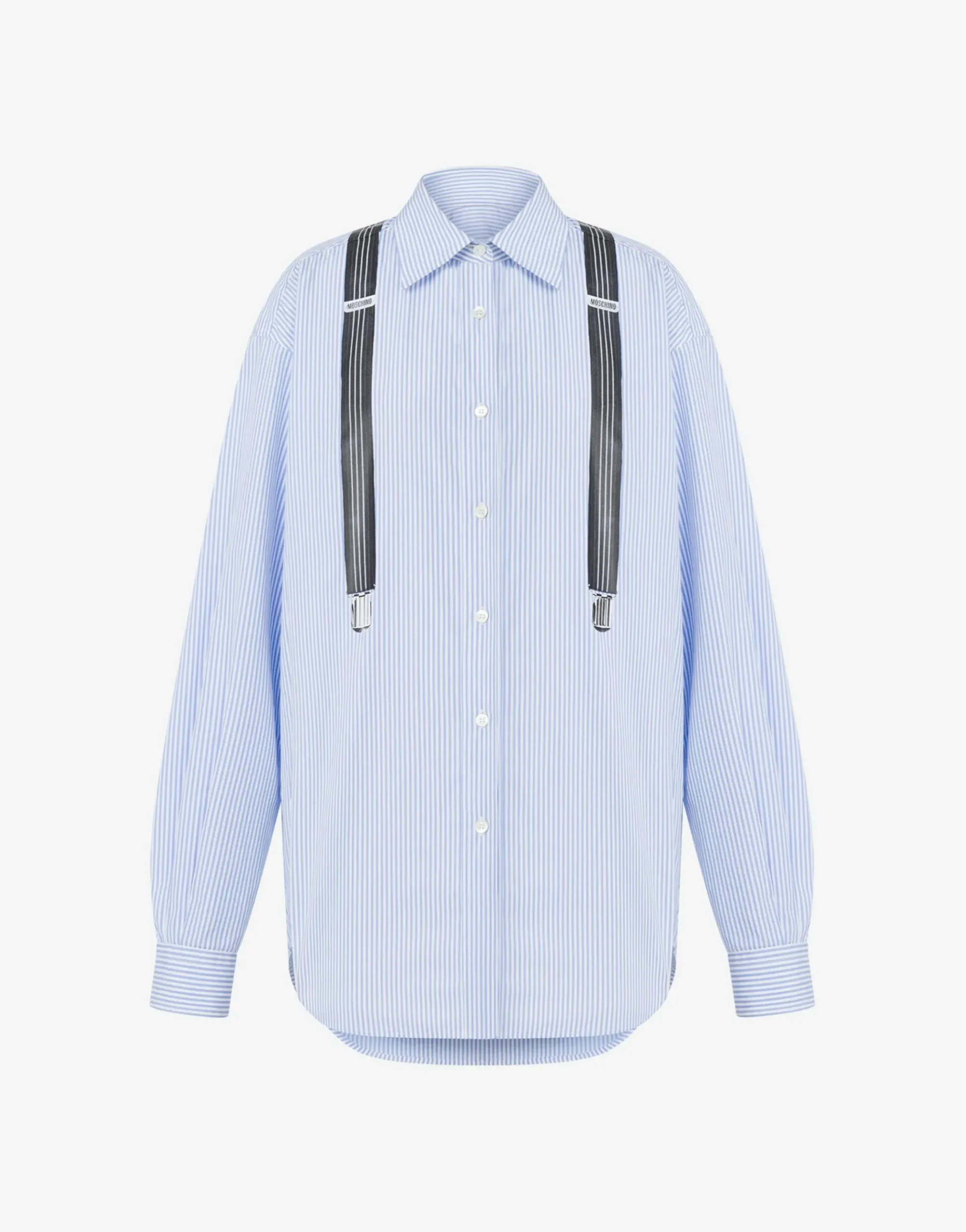 Moschino Striped Poplin Shirt Suspenders