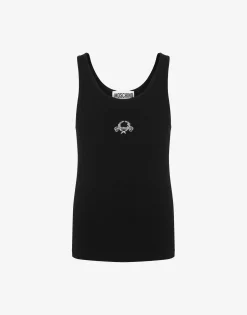 Moschino Tank Top Laurel Crown Embroidery