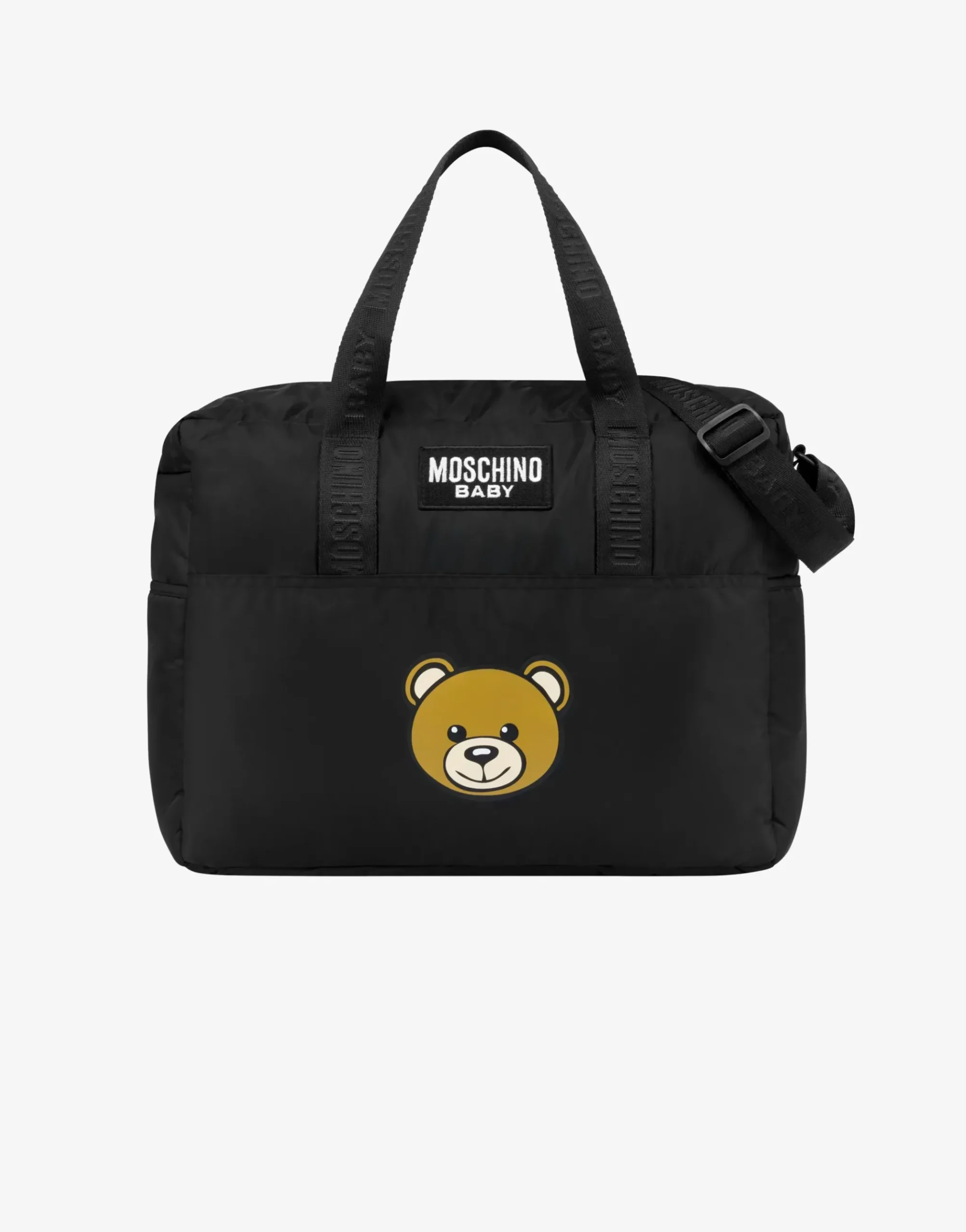 Moschino Teddy Patch nylon mom bag
