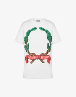 Moschino T-shirt in organic jersey Laurel Crown