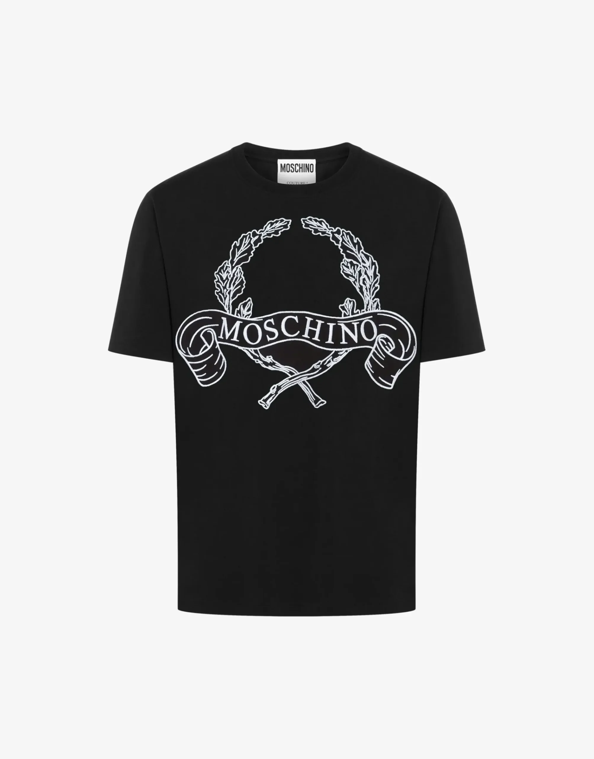 Moschino T-shirt Maxi Laurel Crown Embroidery